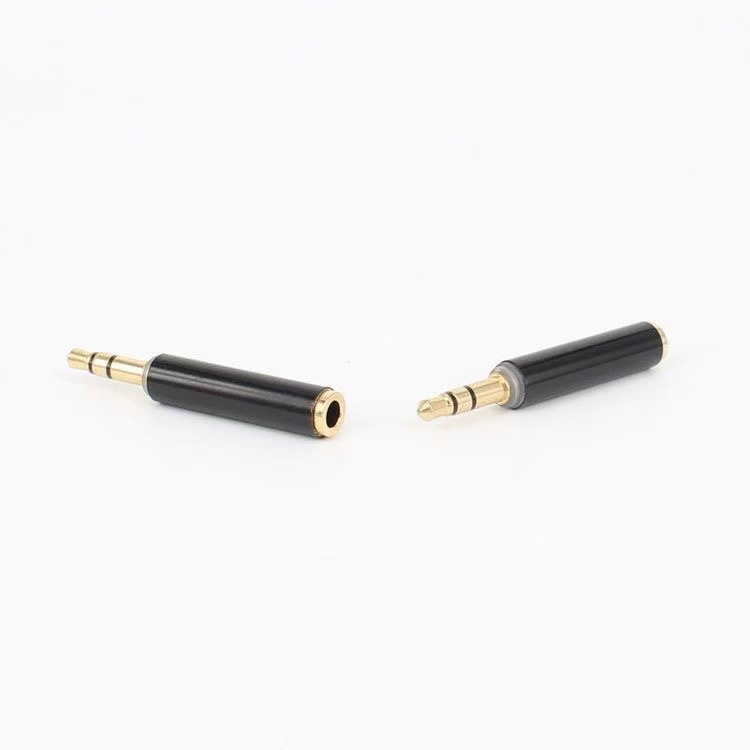 3.5 adapter 3-pole male to 4-pole female adapter microphone adapter phone headphone audio extension cable