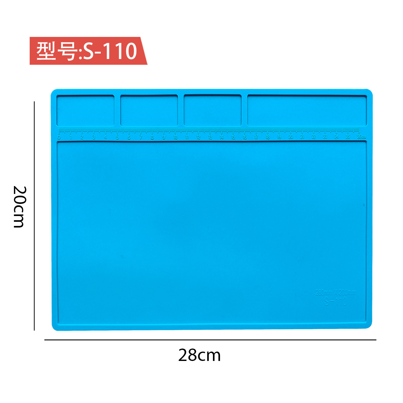 Mobile phone computer repair silicone mat high temperature resistant heat insulation mat anti-static multifunctional with magnetic screw tool digital mat