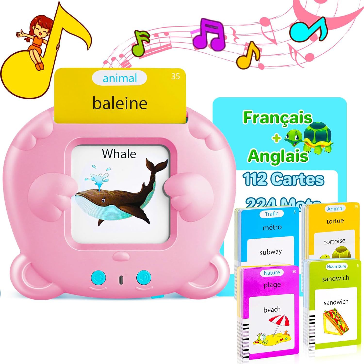 Xiongbao Children's Educational Card Machine English Enlightenment Early Education Machine Children's Intelligence Development Small Toy Card Insert Machine