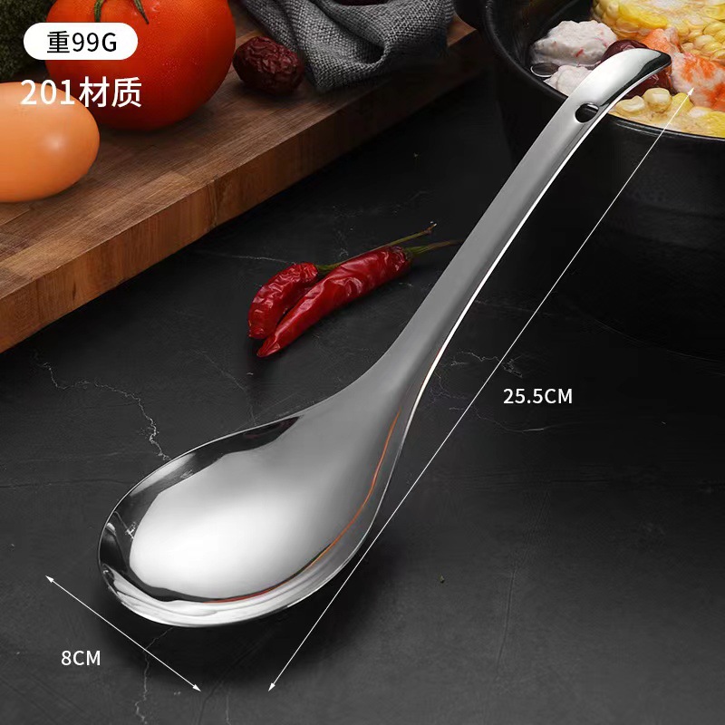 304 stainless steel Chinese rice spoon, thickened large spoon, serving spoon, household electric rice cooker rice and soup spoon