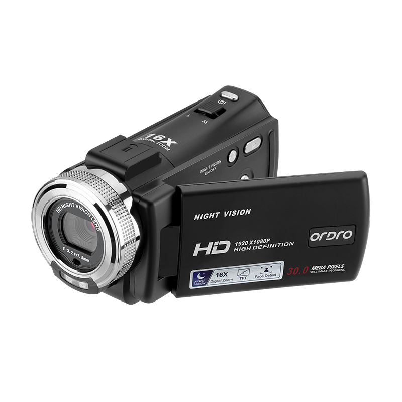 HD Digital Camcorder Ordro V12 1080P 30fps Home Night Vision Infrared Shooting Gift DV