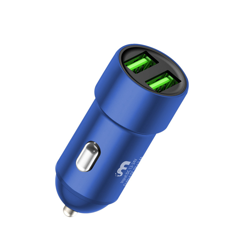 Baitong K5 Car Phone Charger 3.4A Fast Charging Dual Port USB Car Power Converter Metal Car Charger Head