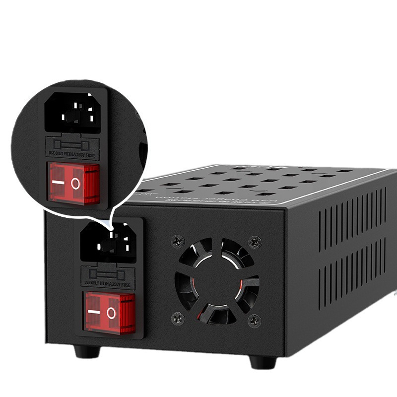 Strictly Selected Aluminum Alloy Multi-Port USB Charger Multi-Port Socket 10-60 Port Smart Fast Charge Studio Charging Station