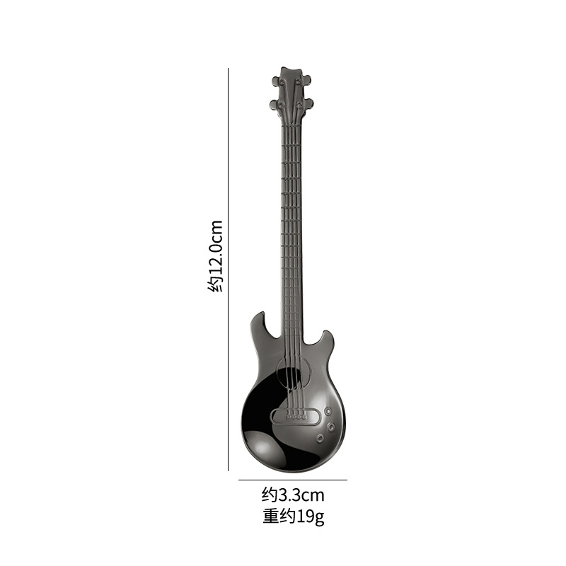 304 stainless steel spoon, guitar spoon, coffee stirring spoon, ice bar spoon, music bar spoon, mug spoon