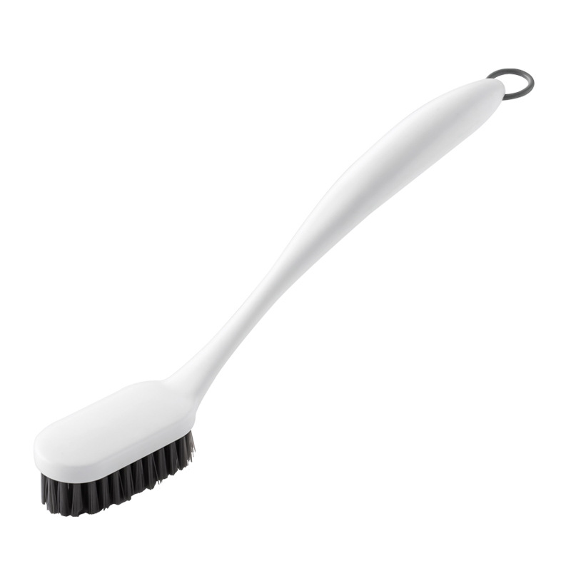 Thickened fine-wire long-handle shoe brush, hangable plastic multi-functional cleaning laundry brush, non-damaging soft-bristle small brush