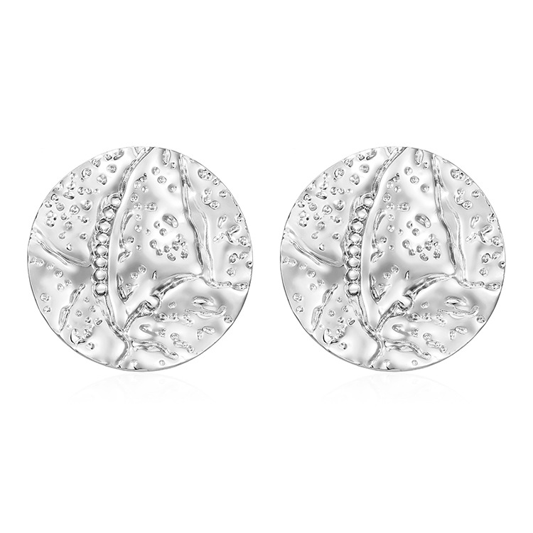 Square striped stainless steel earrings for women, 18K ear accessories, EU certified