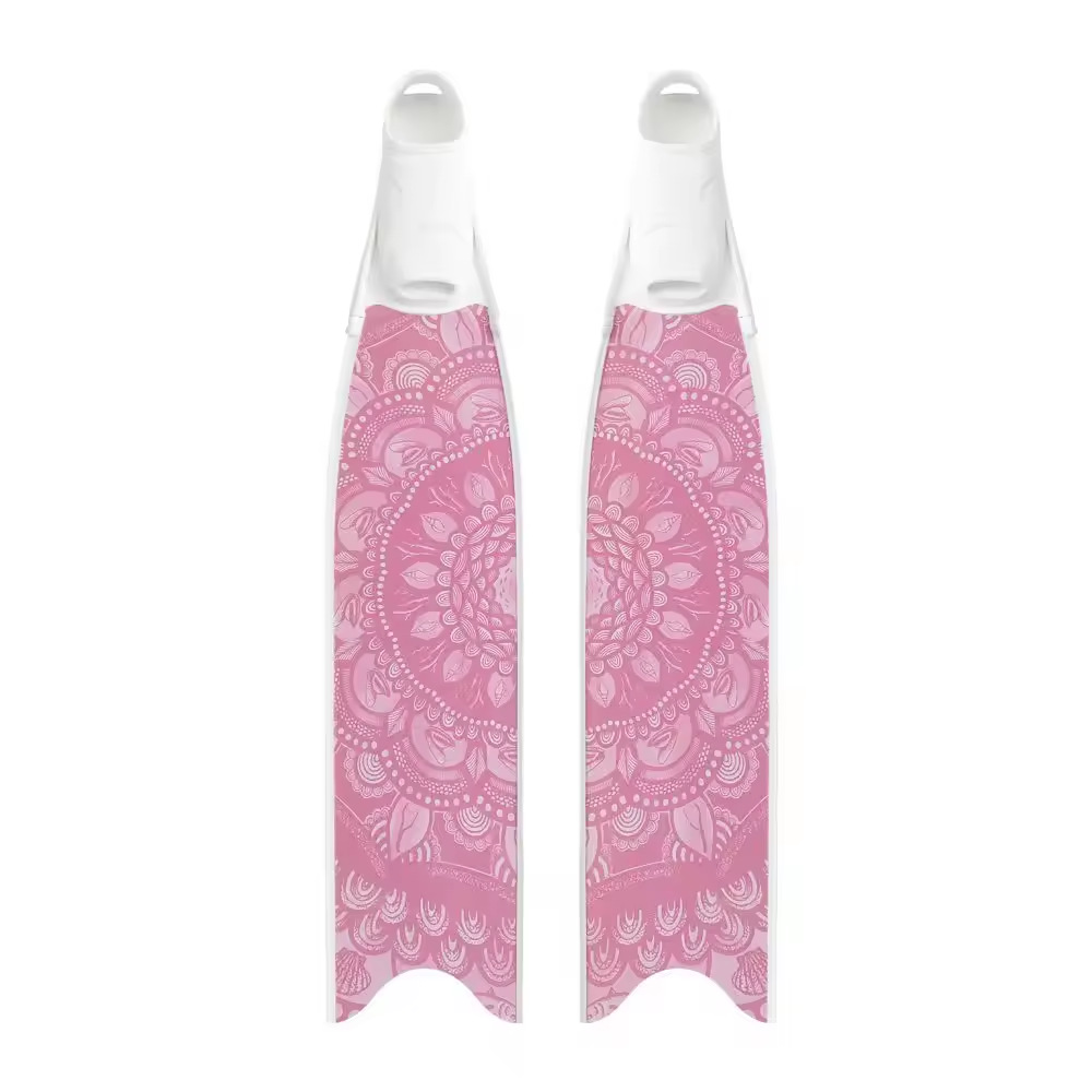 Junhaiyinsi free diving fins fiberglass long swim fins for men and women professional coated long fins