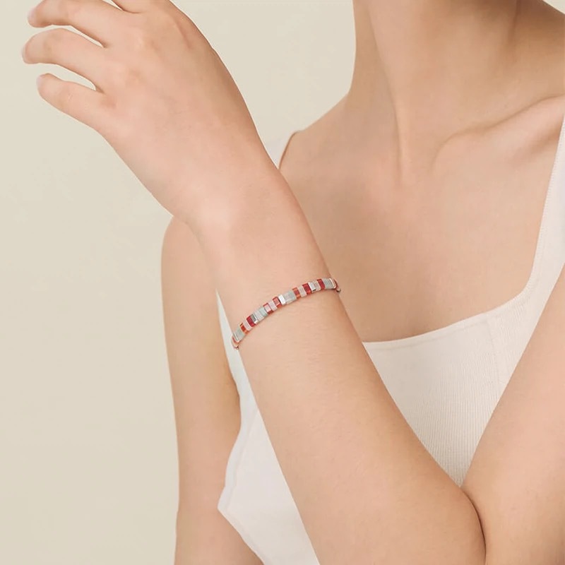 Wang Hedi Meng Ziyi Secret Forest Bracelet Women Agate Beaded Couple Gemstone Bracelet Exquisite Wrist Accessories