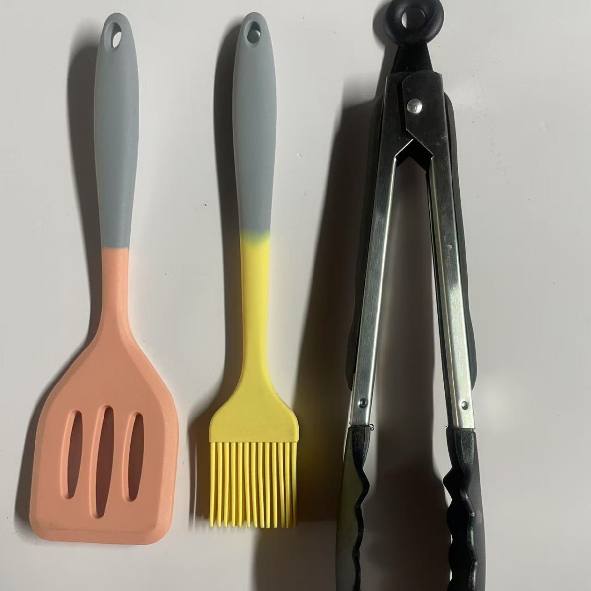7 Inch 12 Inch Nylon Silicone Food Tongs Kitchen Bread Stainless Steel Food Clips BBQ Heat-Proof Tongs Stainless Steel