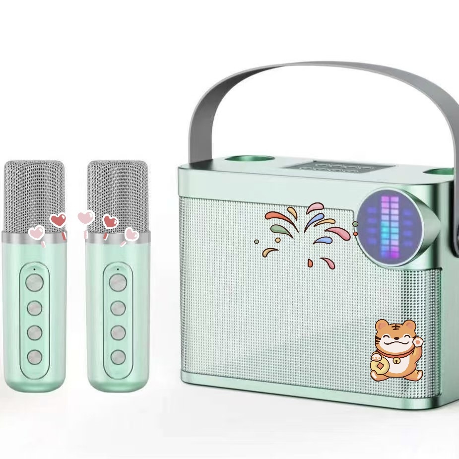 YS210 Handheld K歌 Bluetooth Speaker Phone Wireless Microphone USB Portable KTV Outdoor 203 Bluetooth Speaker