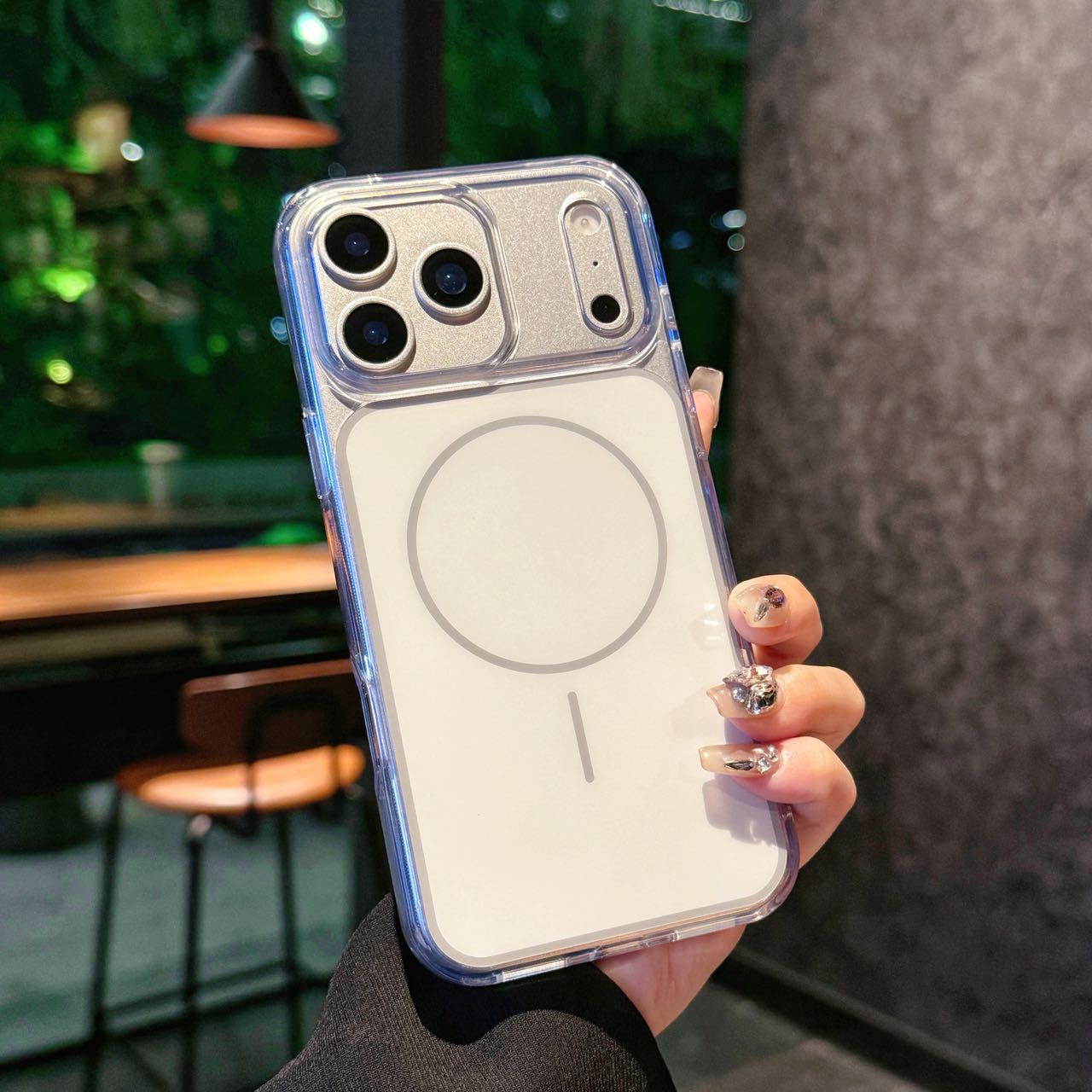 For iPhone 17 Pro Max Contrast Color Dual Layer Magnetic Phone Case Apple 16 Transparent Matte Leica Protective Case