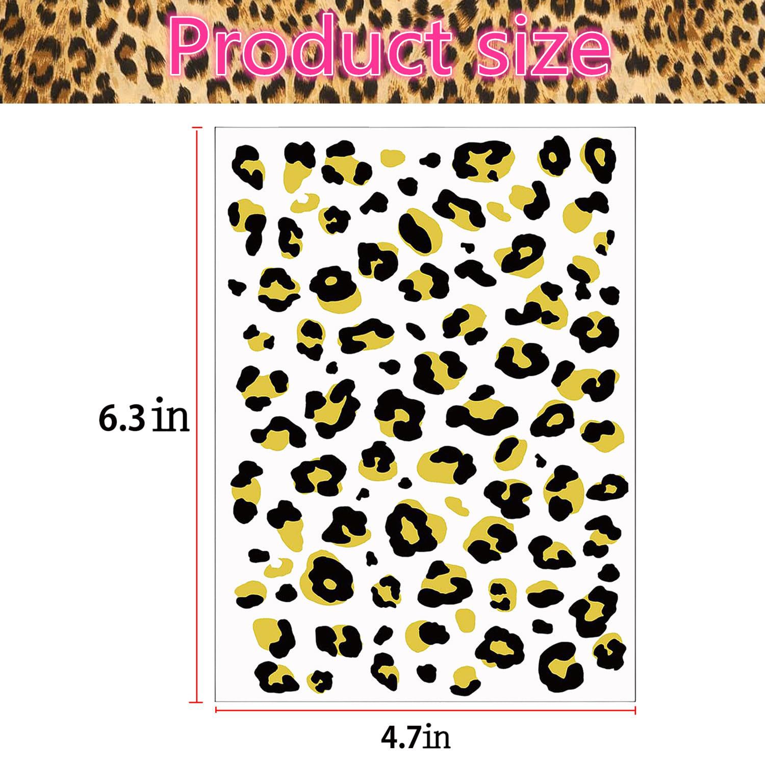 New Fake Leopard Print Gold Foil Tattoo Sticker Print Face Party Face Decoration Metal Sticker