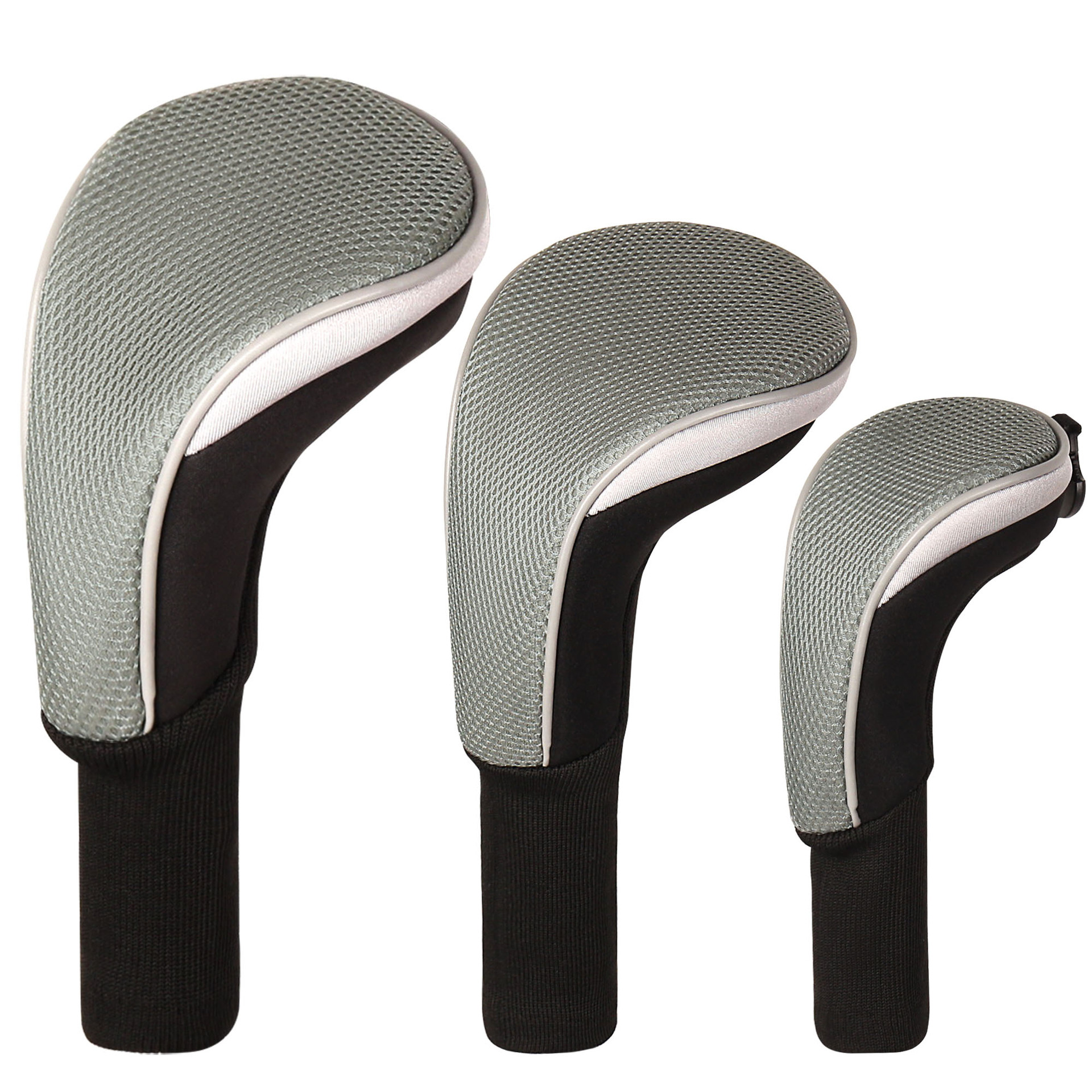 3-piece golf wood head cover, 1-3-5 waterproof polyester head cover, fairway wood protective cover