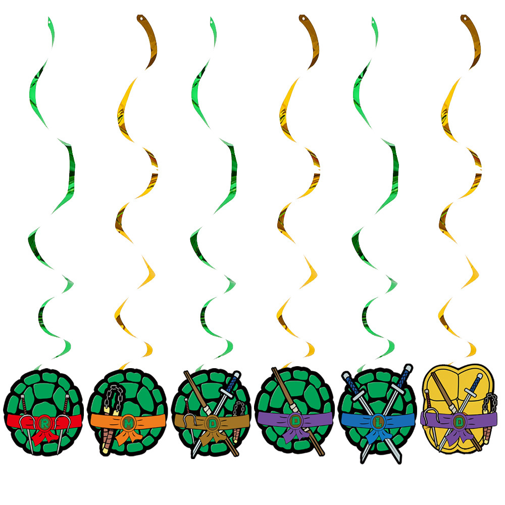 New Teenage Mutant Ninja Turtles Theme Children's Birthday Party Tableware Paper Plate Napkin Tablecloth Bunting Flag Cake Decoration