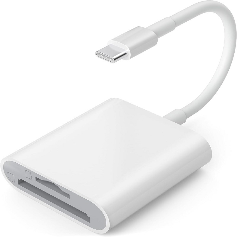 Apple iPhone Lightning Adapter TF SD 2-in-1 Card Reader Type-C OTG Chinese Style