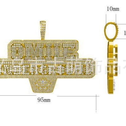 Vintage Hip Hop Custom DIY Necklace Letter Pendant Personalized Accessories