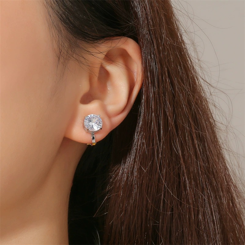 Metal earrings, clip-on earrings for no pierced ears, exquisite ear ornaments