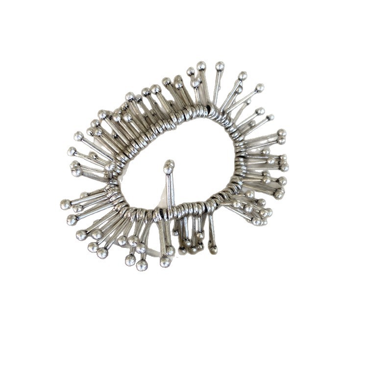 New symbiotic plant irregular bracelet, handmade galvanized silver neutral design seaweed bracelet, unisex