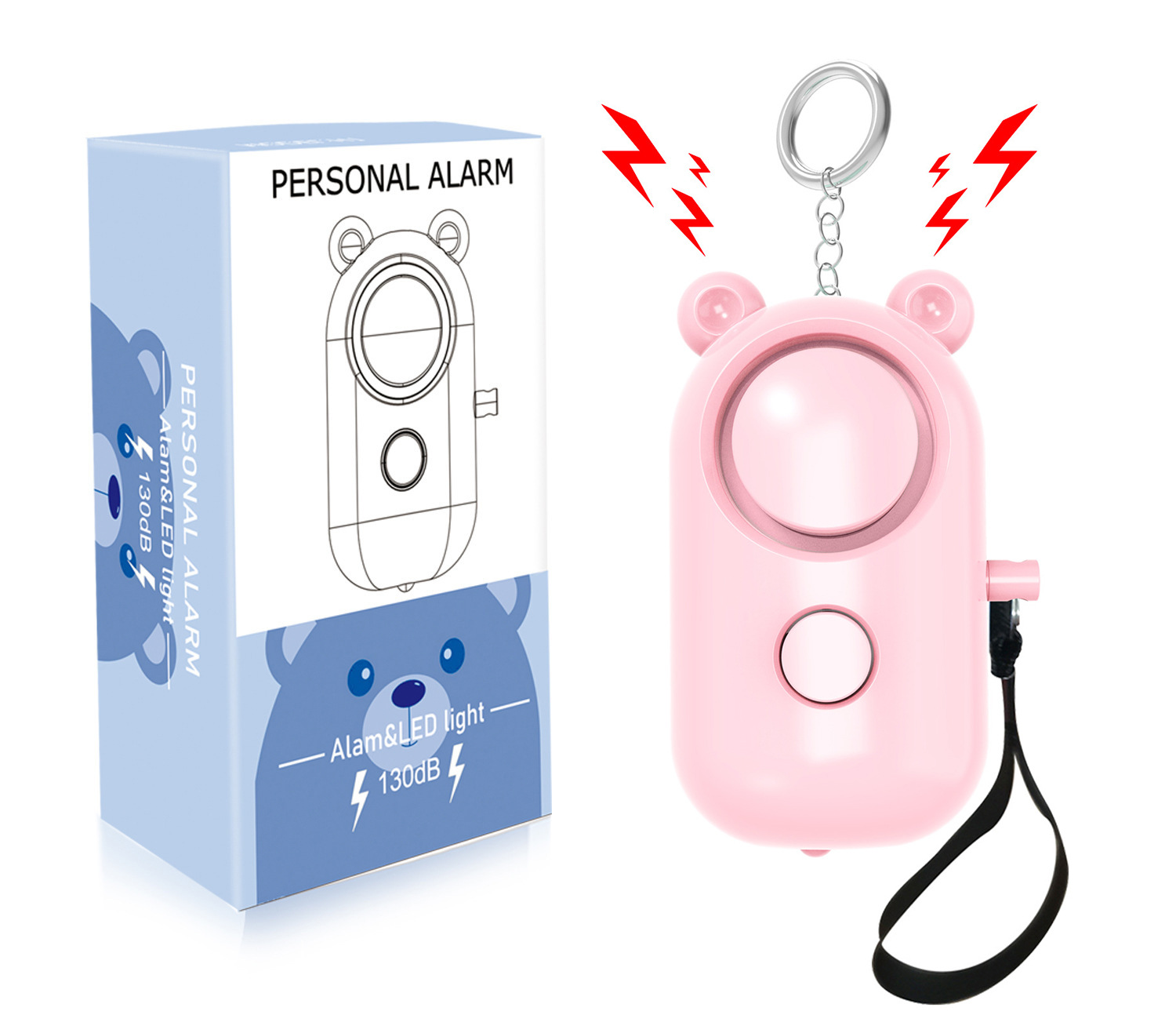 Personal Alarm for Women Anti-wolf New Self-defense Portable Outdoor Children Safety Products