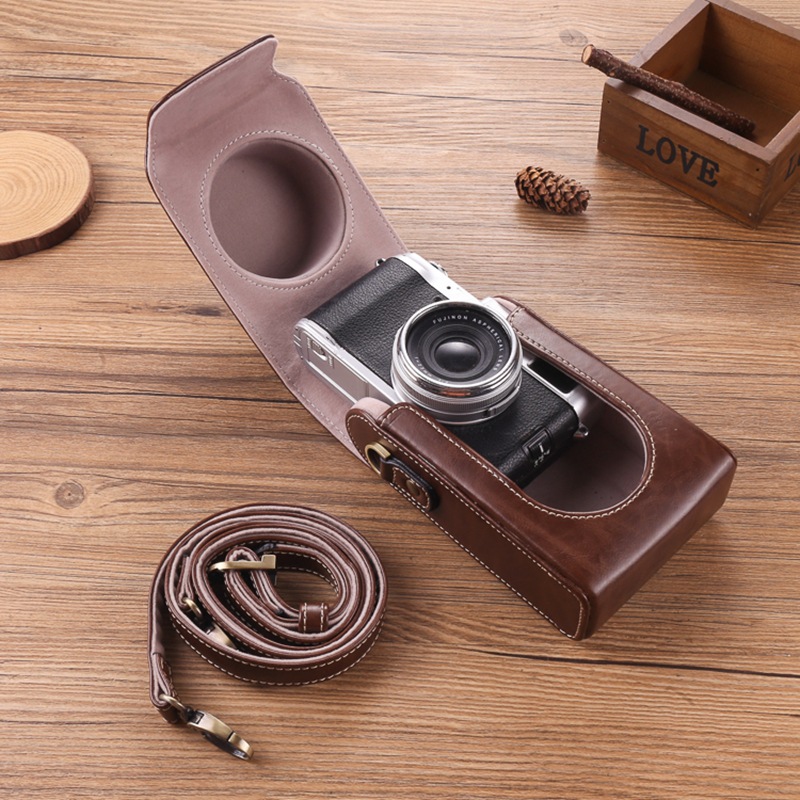 For Fujifilm XE4 X100s X30 leather case X100F D-LUX7 LX100M2 camera bag