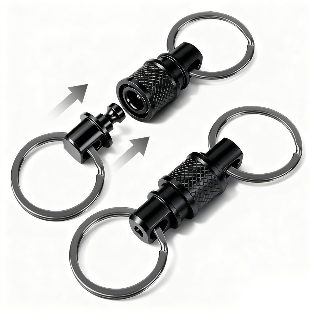 Mini Portable Ultra-light Aluminum Alloy Universal Buckle Outdoor Convenient Hanging Buckle 360-degree Rotating Detachable Keychain