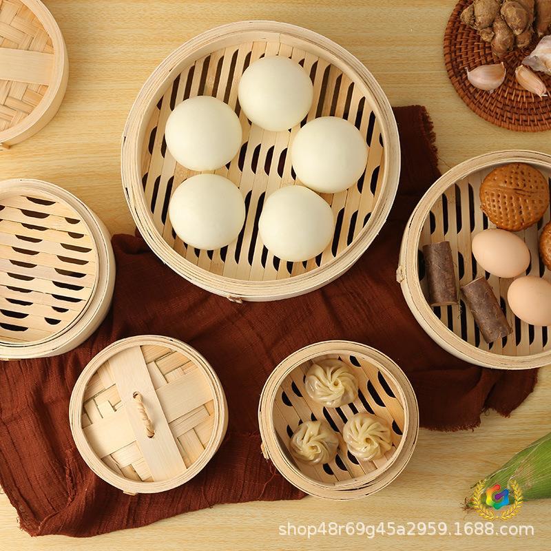 Small bamboo steamer basket, deepened and heightened, bamboo woven, household bamboo small bun steamer, small bamboo steamer, commercial use