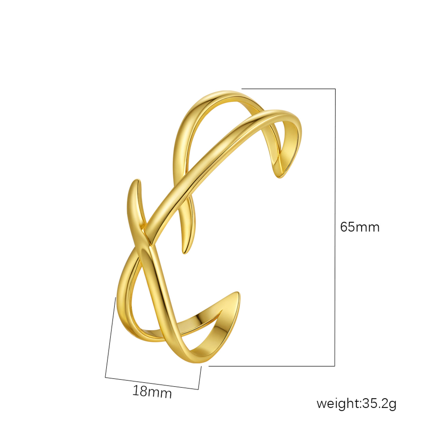 Exclusive stainless steel open bangle for women, C-shaped oil-pressed bracelet accessory