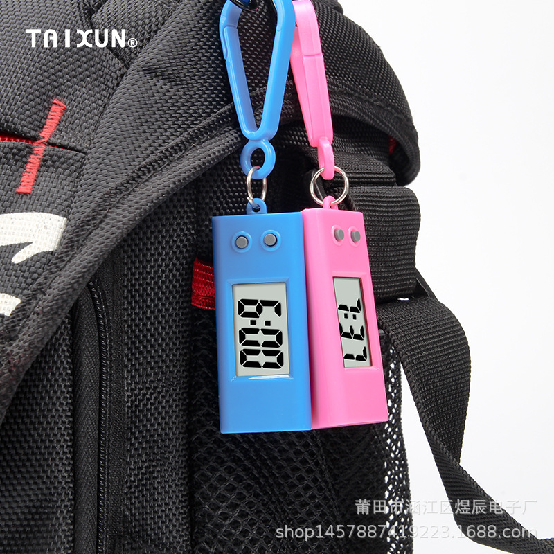 Work Study Postgraduate Entrance Exam Mini Silent Electronic Watch Portable Student Backpack Keychain Small Hanging Watch Compact Electronic Clock