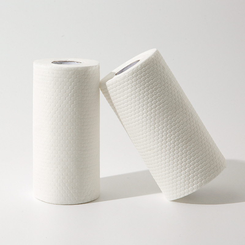 Disposable extra-large roll, dry and wet use dishcloth, thickened non-woven kitchen paper, housework