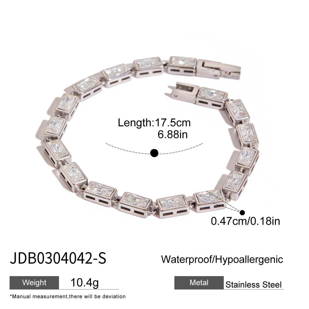 Jieding titanium steel accessories stainless steel stacking bracelet tennis chain niche bracelet