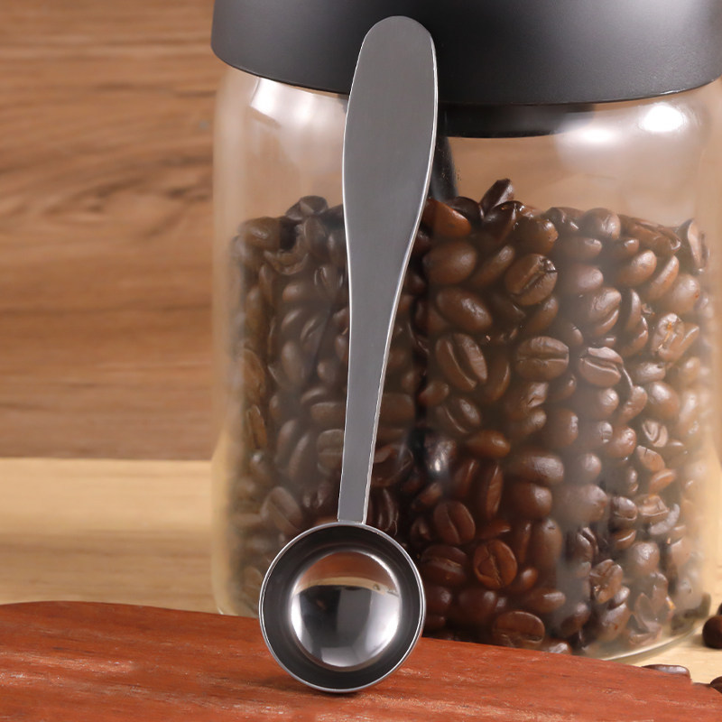 304 Stainless Steel Coffee Bean Spoon Kitchen High Precision Commercial Measuring Spoon Long Handle Salt Milk Powder Seasoning Spoon