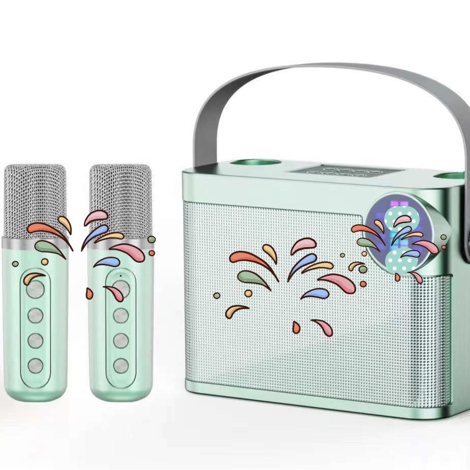 YS210 Handheld K歌 Bluetooth Speaker Phone Wireless Microphone USB Portable KTV Outdoor 203 Bluetooth Speaker