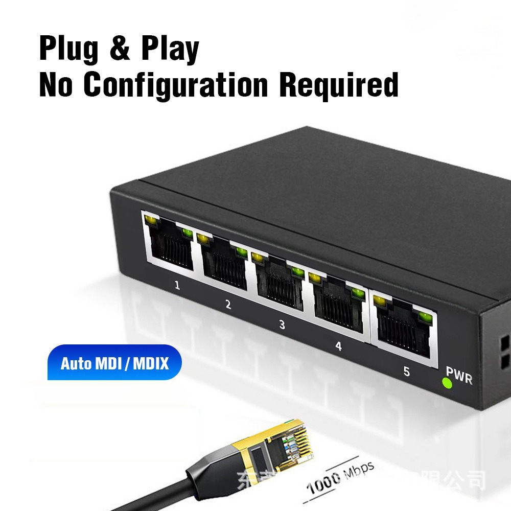 8-Port PoE Switch Gigabit Surveillance Dedicated 1-to-4 Network Switch RJ45 Hub Splitter