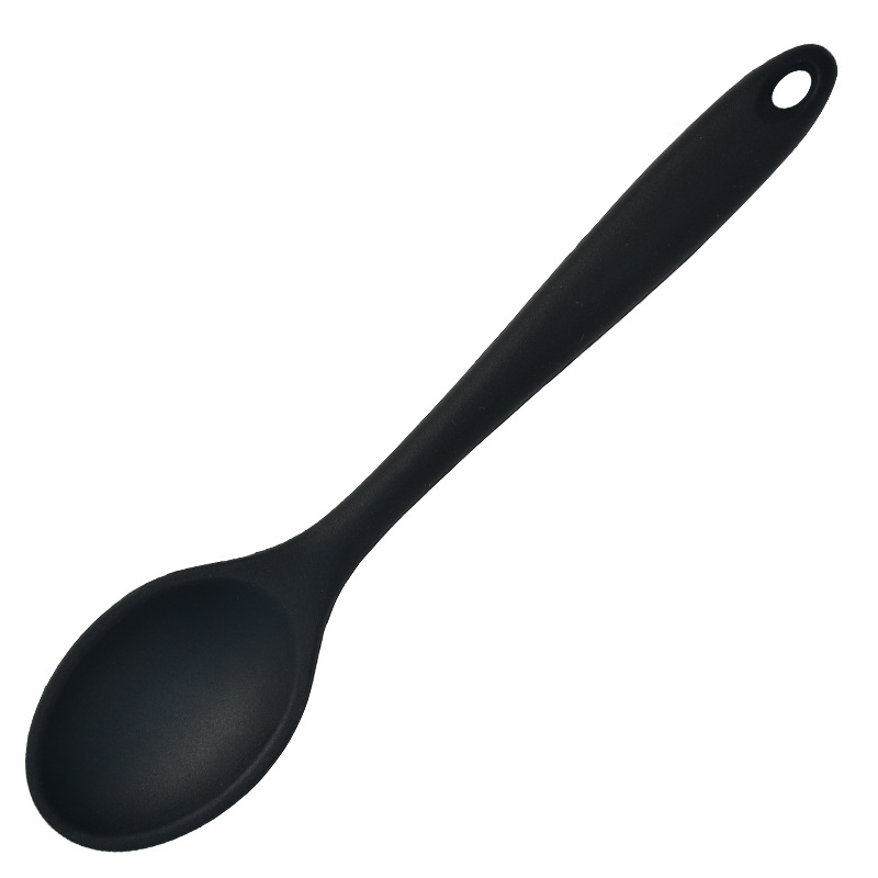 Full Wrap Silicone Soup Spoon Kitchen Cooking Utensil Spoon Children Baby Food Spoon Salad Self-Heating Pack