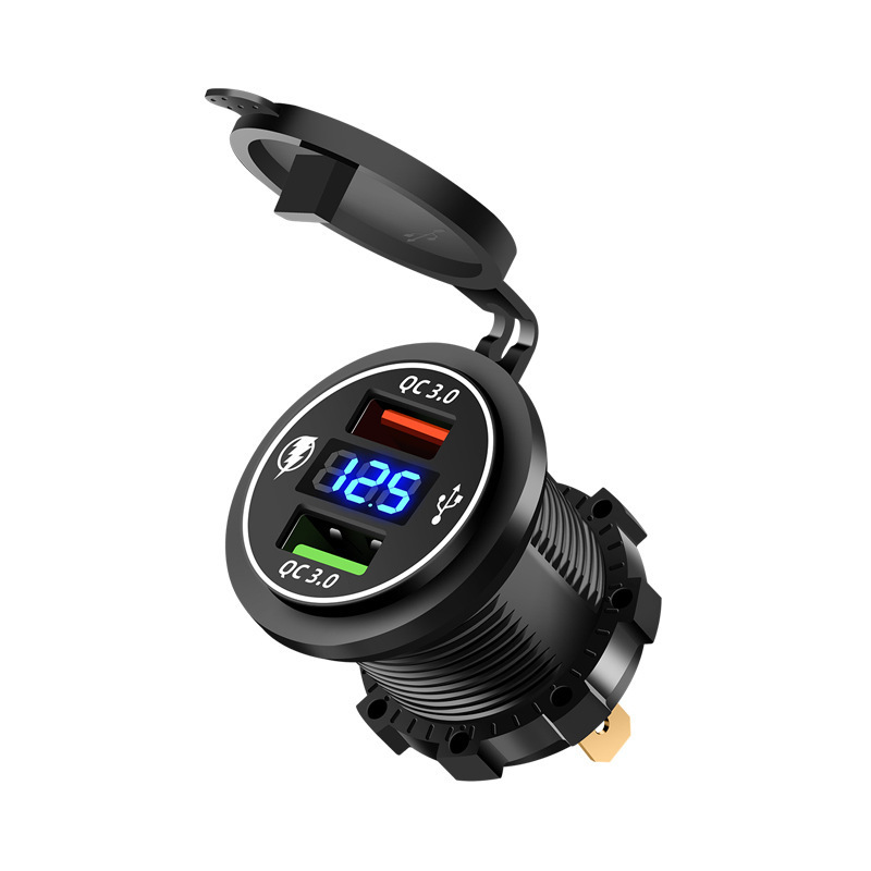 Custom Modified Car Charger Fast Charge Plug Motorcycle Car Charging Port Retrofit 12-24V Car Cigarette Lighter Head