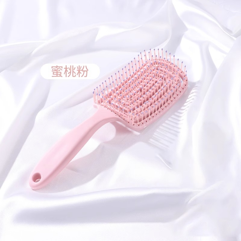 High crown comb for hair fluffing, hollow large curved bone wide tooth comb massage hair cushion comb