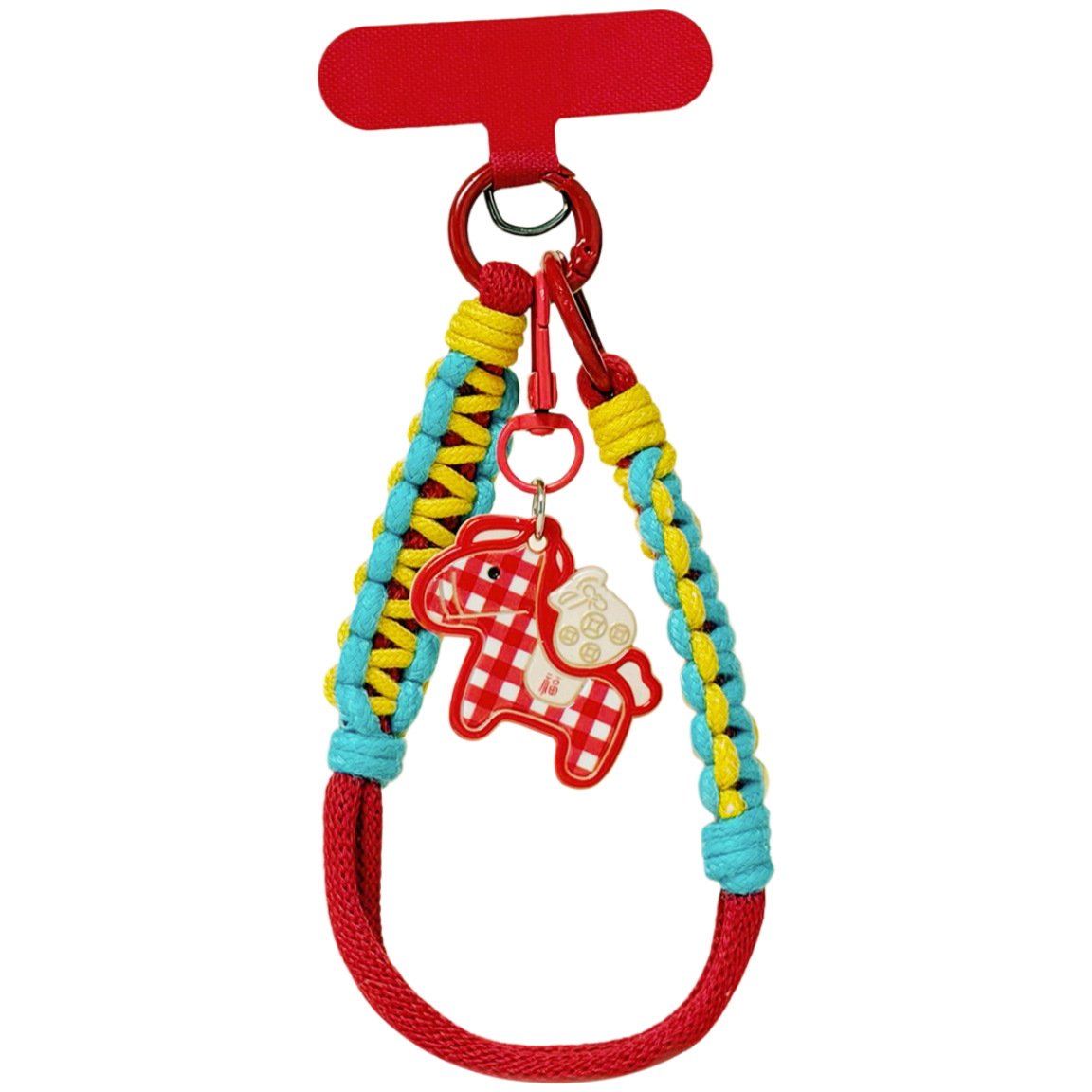 Phone Lanyard Contrast Color Short Universal Phone Case Pendant Anti-Loss Keychain Hand Strap Cute Lanyard