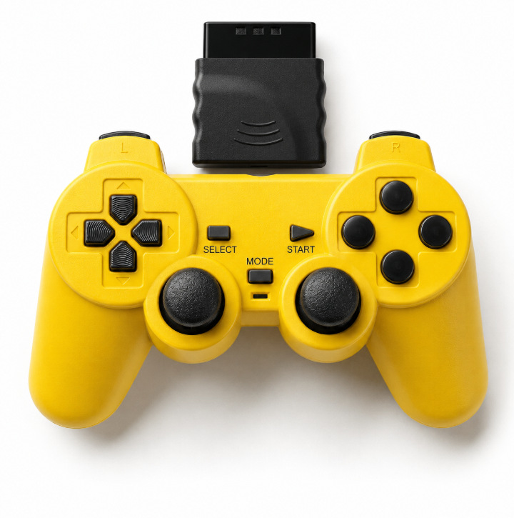 P2 Wireless Game Controller Dual Vibration 2.4G Wireless Supports P2 Console 16 Colors Transparent