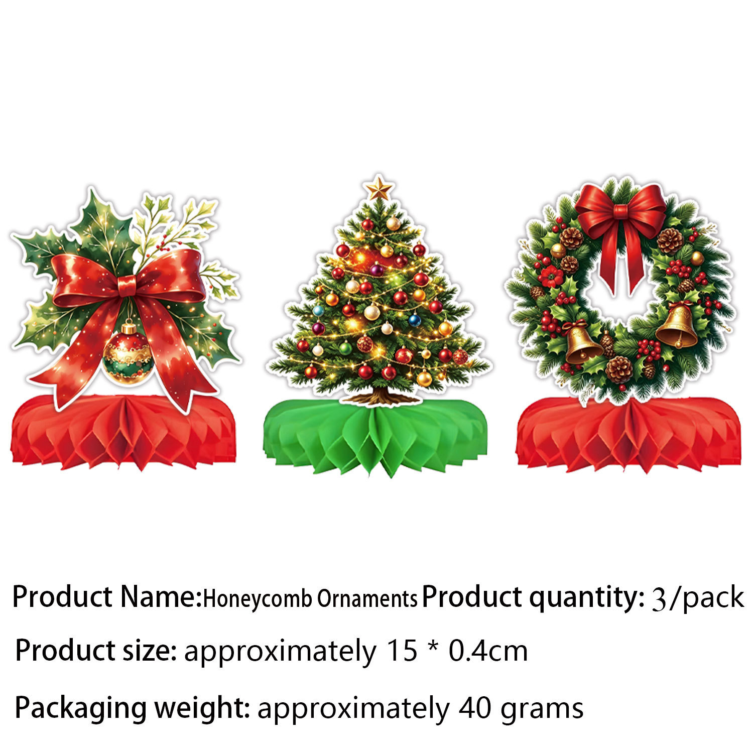 Christmas Holiday Ceiling Decoration Set Christmas Bunting Flag Paper Fan Flower Honeycomb Ball Spiral Pendant Full Set