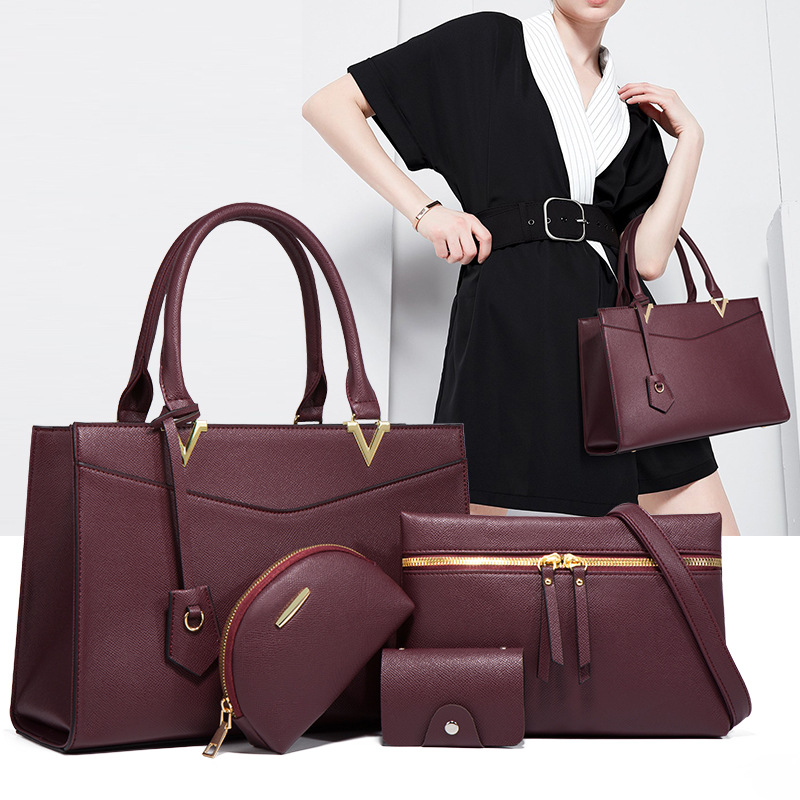 2026 new women's bag handbag large capacity four-piece set mother-child bag crossbody large bag medium bag