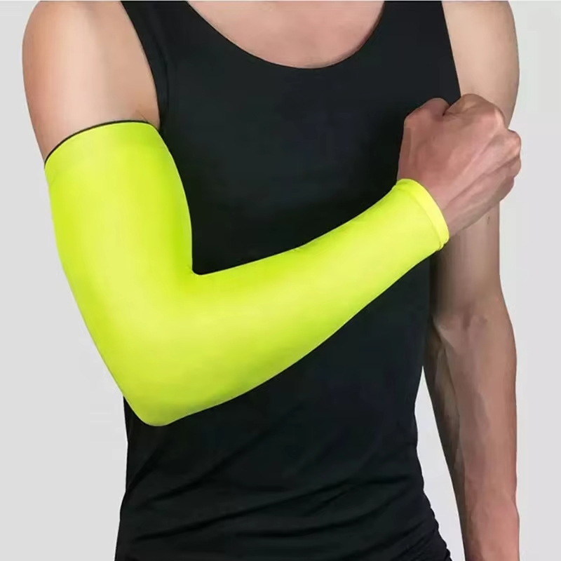Sports arm sleeve, sun protection outdoor cycling running anti-slip summer sleeve, ice silk breathable high-elastic custom