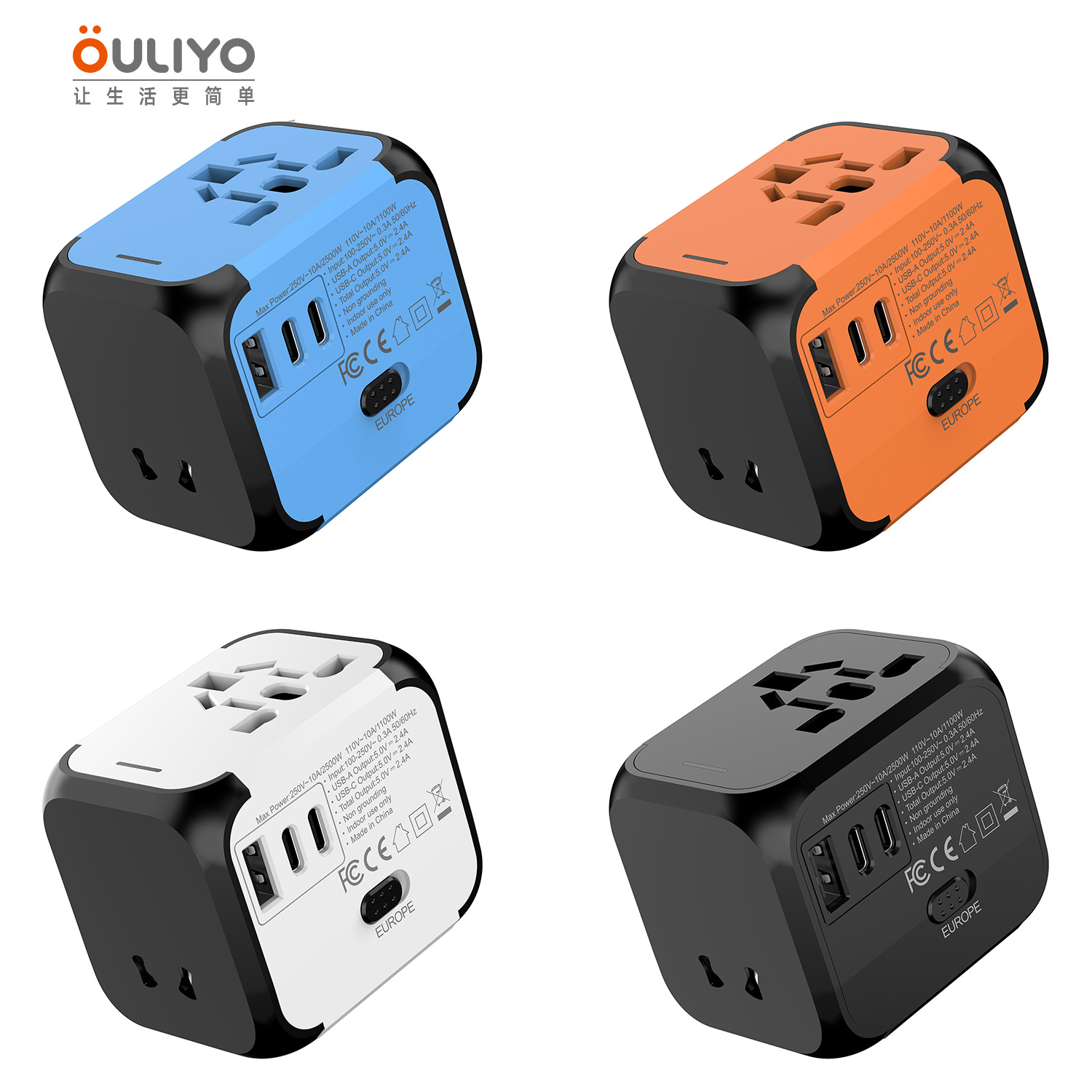Premium Adapter Plug Multi-function Travel Abroad Socket One-to-Many Global Universal Adapter Plug