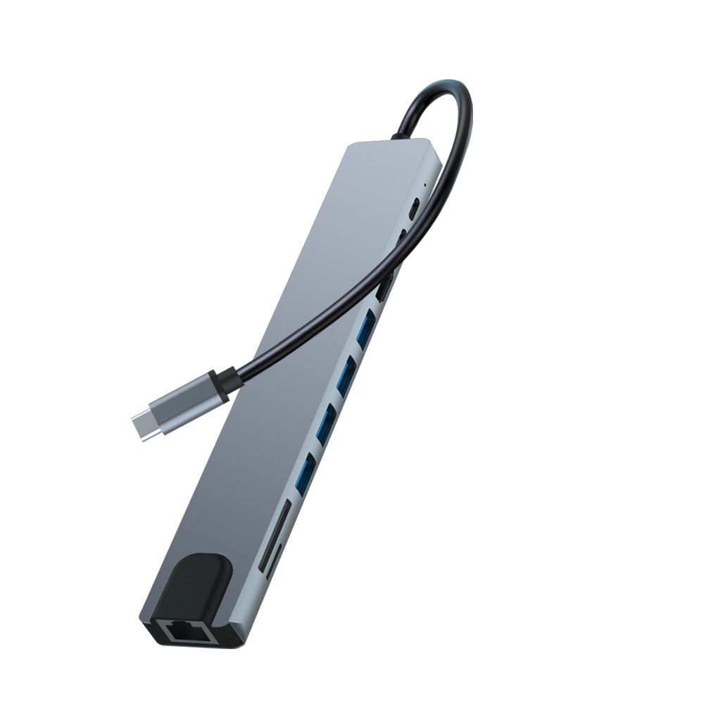 10-in-1 Docking Station Type-C to HDMI 4K 100M Ethernet Port Notebook Docking Station USB Hub