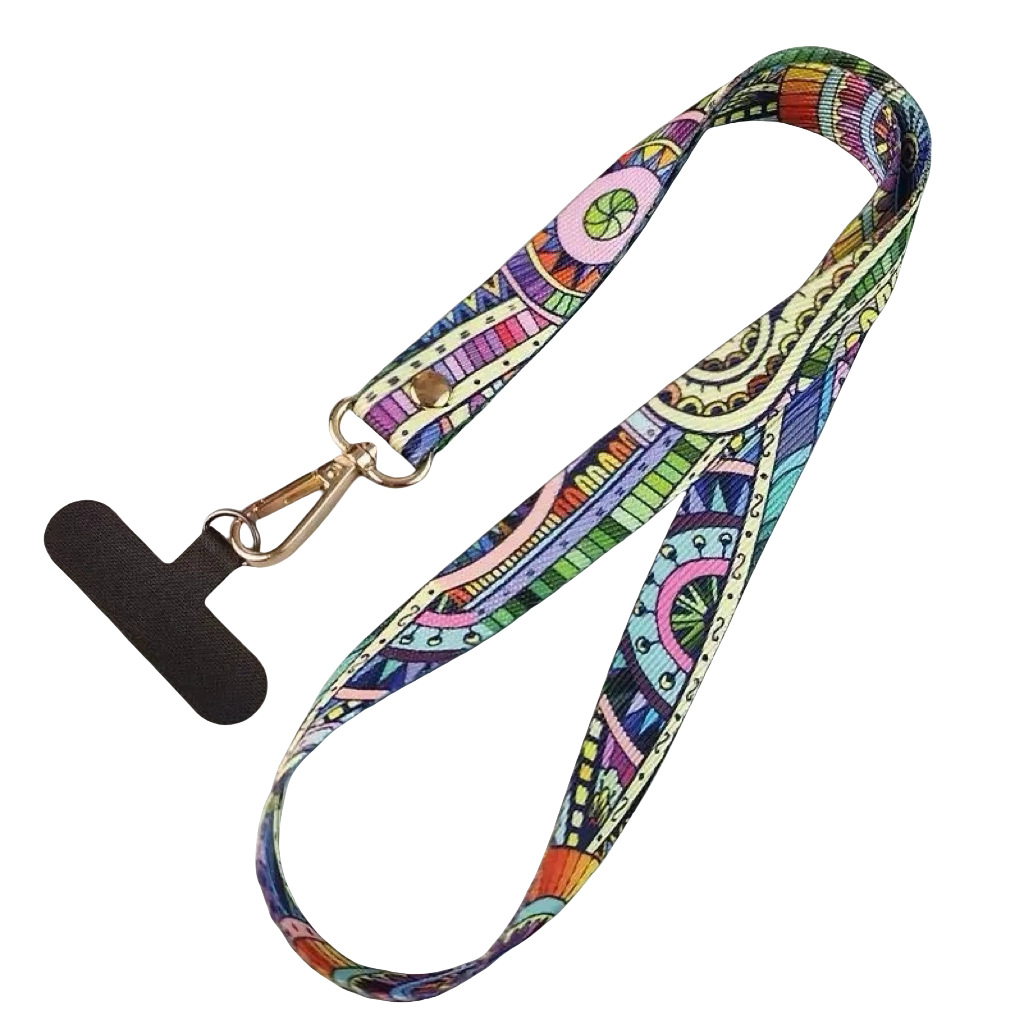 Ethnic Style Phone Lanyard Adjustable Phone Strap Crossbody Neck Strap Simple Backpack Strap