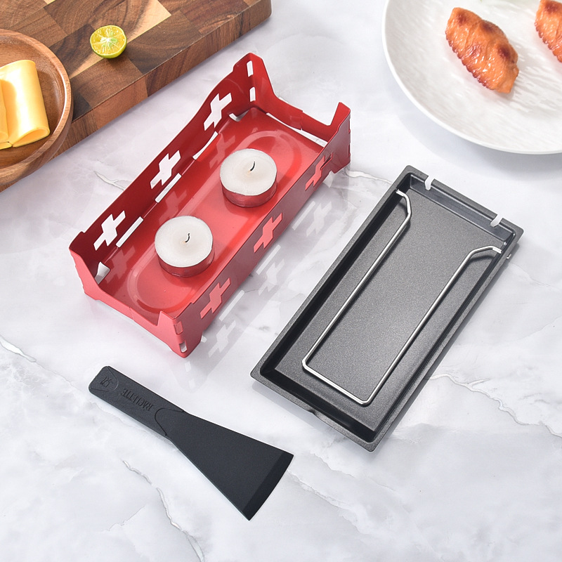 New outdoor camping portable cheese small baking pan coffee pot cream heating pan cheese mini small baking pan