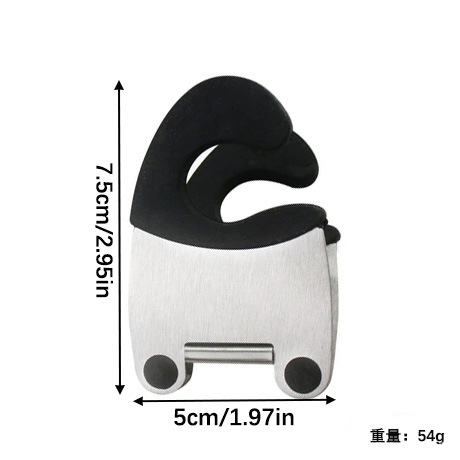 Stainless steel pot edge clip holder anti-scald bowl and dish clip dual-purpose hook design rubber clip household kitchen tool