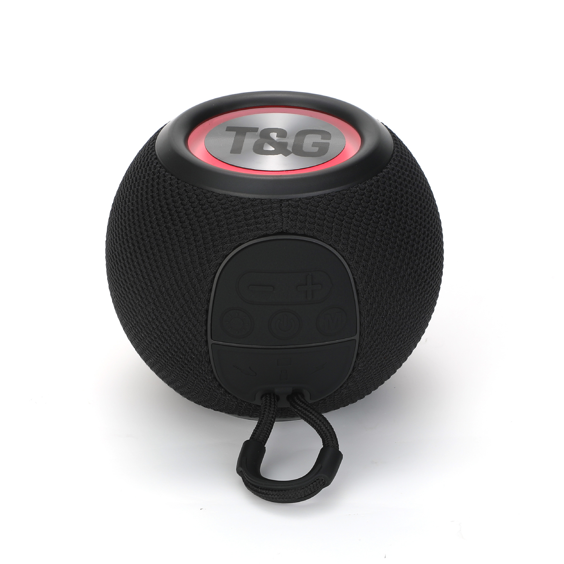 2022 Popular Spherical Mini Speaker Portable Fabric Ultra Bass Light Ring Desktop Audio Bluetooth TG337
