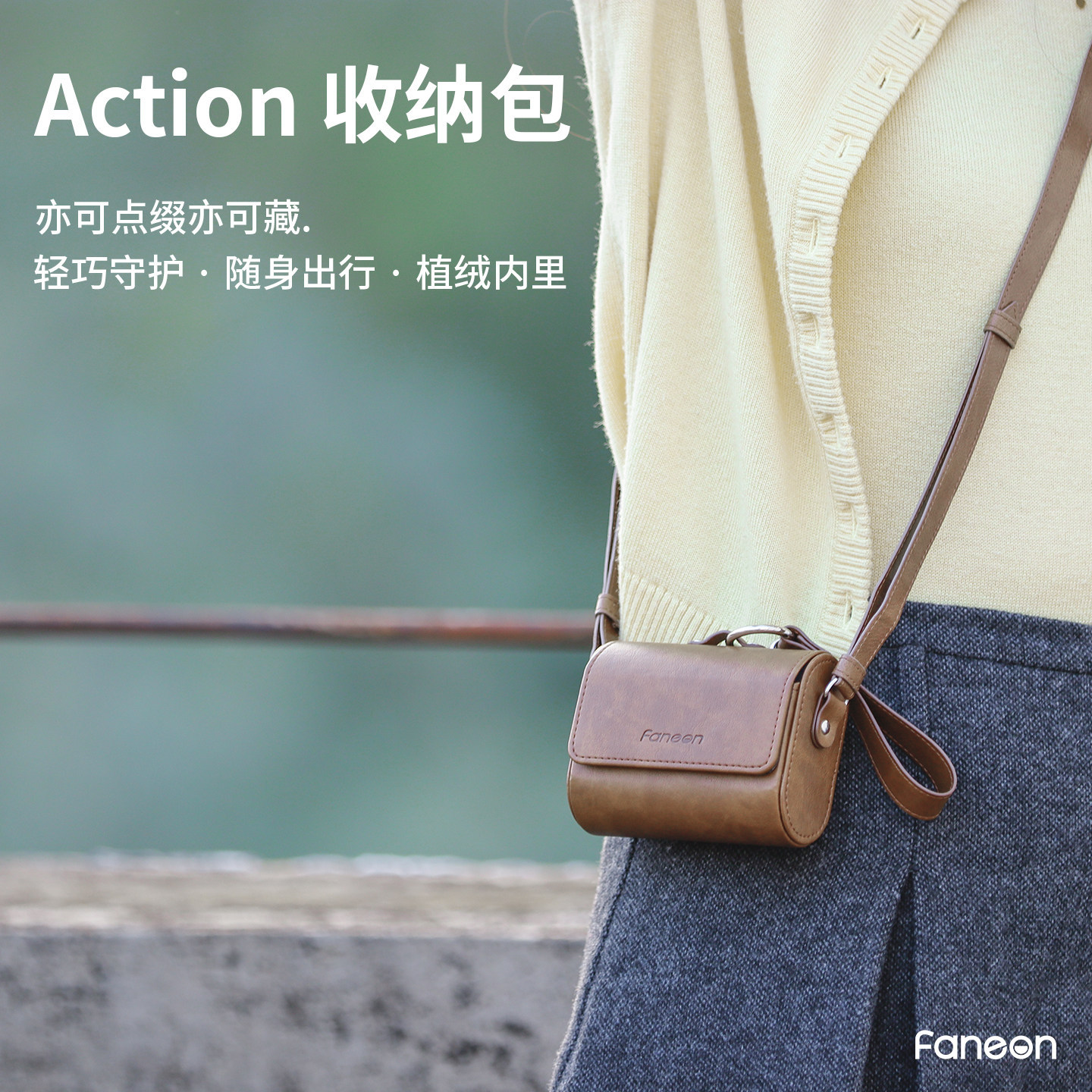 Compatible with DJI Action 6 storage bag, Action 5 Pro/4/Nano/Insta360 camera crossbody portable bag