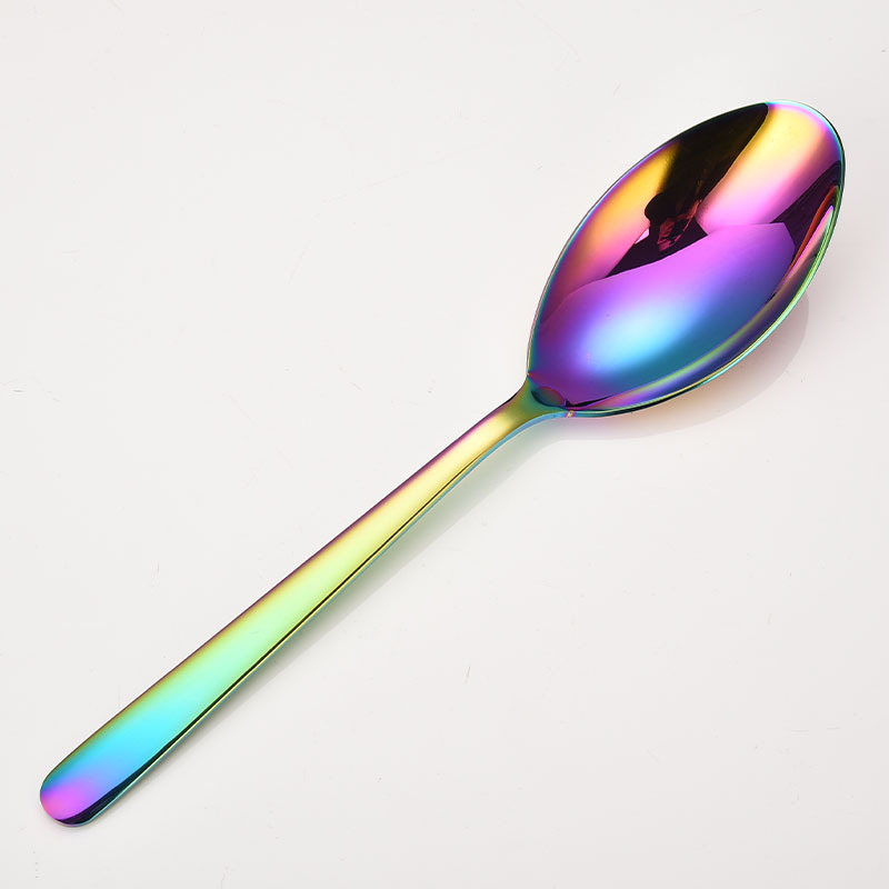Serving Spoon 304 Stainless Steel Tableware Thickened Spoon Bright Hotel Serving Spoon Serving Spoon
