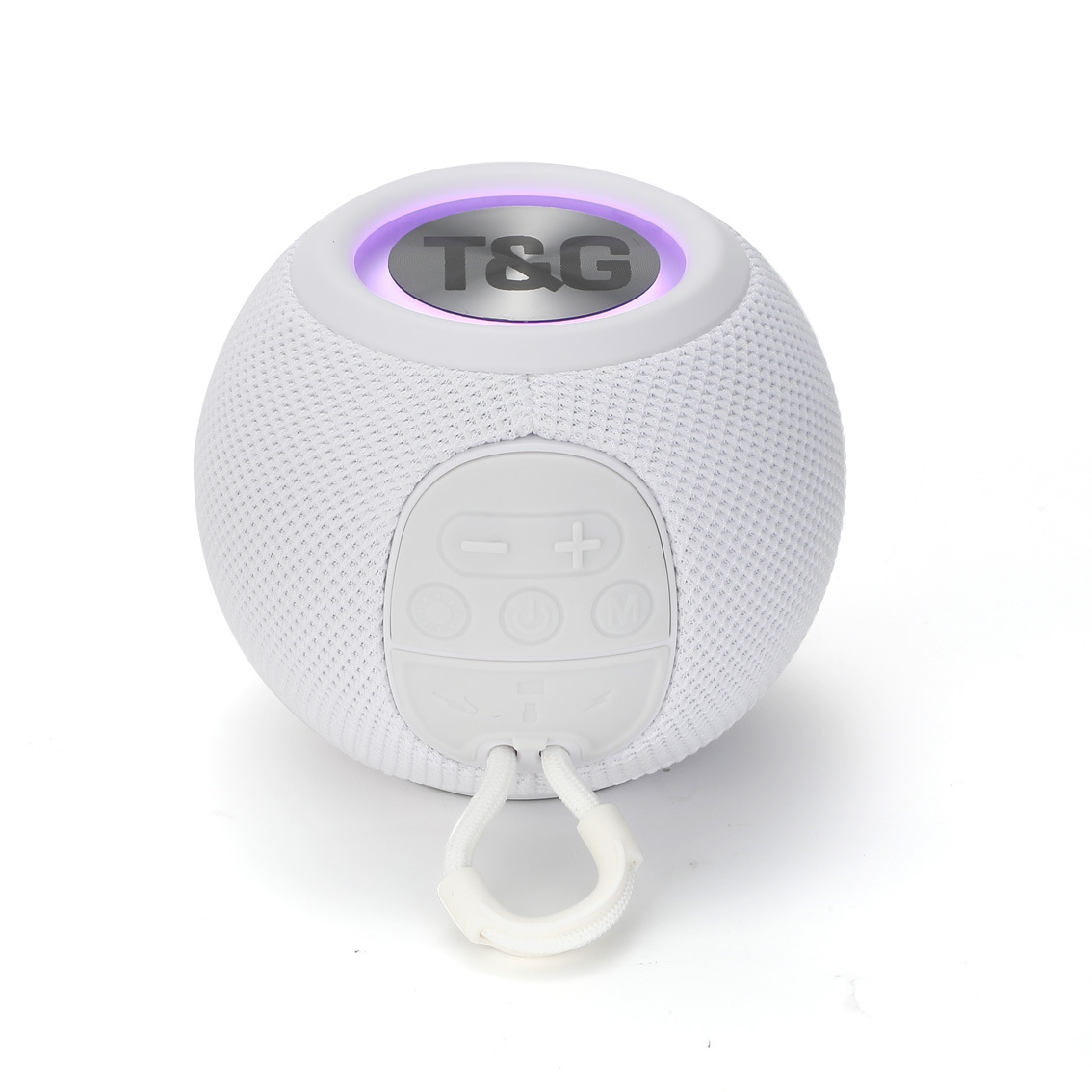 2022 Popular Spherical Mini Speaker Portable Fabric Ultra Bass Light Ring Desktop Audio Bluetooth TG337